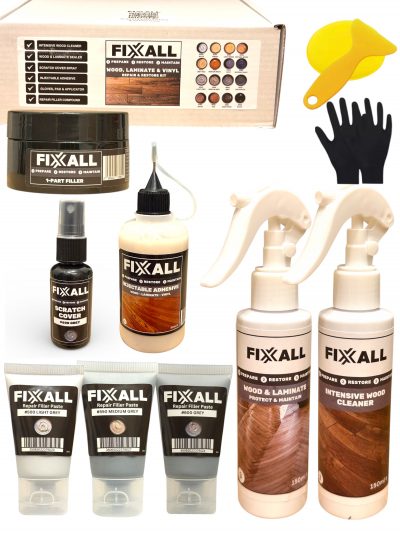 Fixxall Wood, Laminate & Vinyl Repair & Restoration Kit - X 3 Fillers